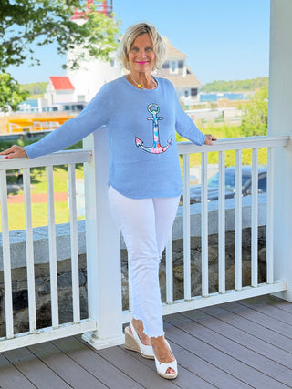 BEACH CLUB PERRI CAPE COD ANCHOR SWEATER LULU-B