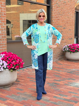 Ethyl Classic Long Length Cardi - Sheldon