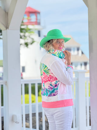 PINK PARADISE GARDEN LINEN JACKET TANGO MANGO