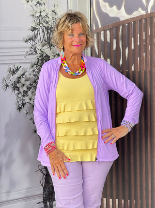 LULU-B EMBELISHED LILAC CAPRI