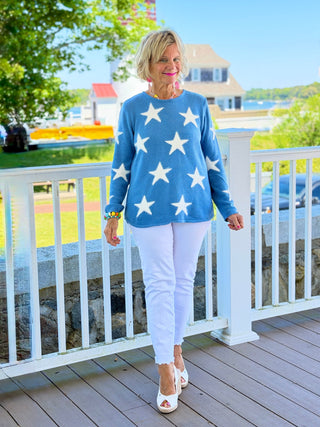 LULU B PERRI DOCKSIDE FUZZY SWEATER LULU-B