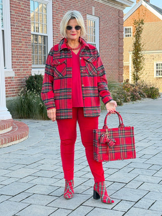 Red, Green, Blue & Yellow Plaid Jacket Cathys Place