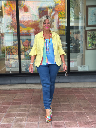 SOUTH BEACH DENIM YELLOW JACKET