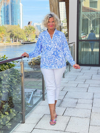 LULU B HIBISCUS COAST HALF ZIPPER LULU-B