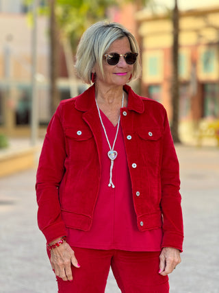 LULU-B RED VELOUR JACKET