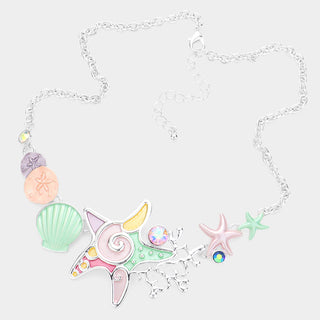 Starfish Shell Sand Dollar Necklace