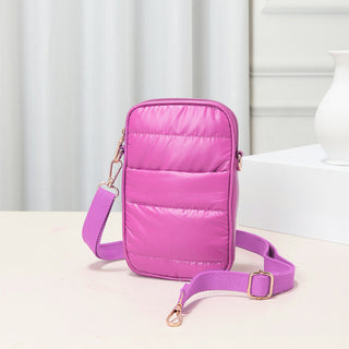 PINK PUFFER CROSSBODY BAG