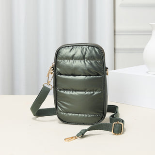 PUFFER OLIVE CROSSBODY BAG