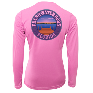 Florida Freshwater Born SUP Flag Women's Long Sleeve UPF 50+ Dry-Fit Shirt