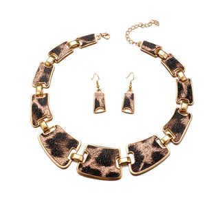 LEOPARD CAFE NECKLACE SET Cathys Place