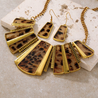 LEOPARD CAFE NECKLACE SET Cathys Place