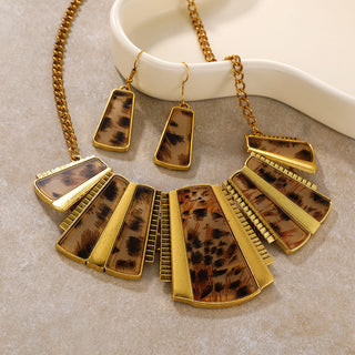 LEOPARD CAFE NECKLACE SET Cathys Place
