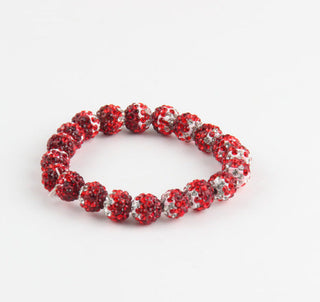 Mixed Color Soft Clay Full Rhinestone Ball Braided Shambhala Bracelet Cathys Place