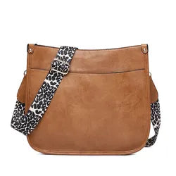 BROWN LEOPARD CROSS BODY BAG