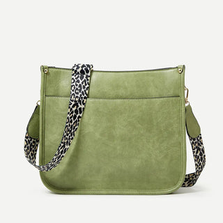 LIGHT GREEN LEOPARD CROSS BODY BAG