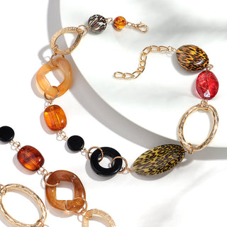 Bohemian Style Leopard Print Necklace Cathys Place