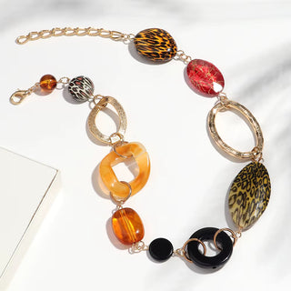 Bohemian Style Leopard Print Necklace Cathys Place