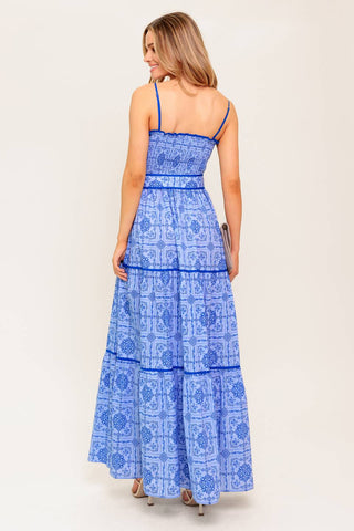 WAVES AND WHIMSY WOVEN MAXI DRESS