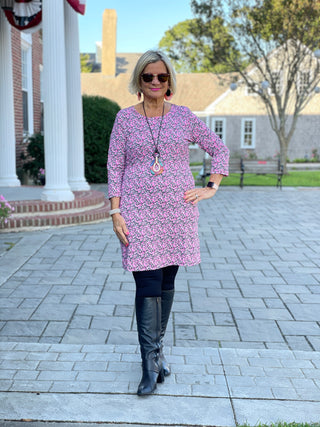 AUBREY PINK SLEEVE DRESS