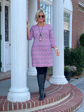 AUBREY PINK SLEEVE DRESS