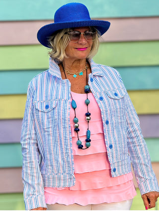 KEY WEST CANDY PASTEL SEERSUCKER JACKET