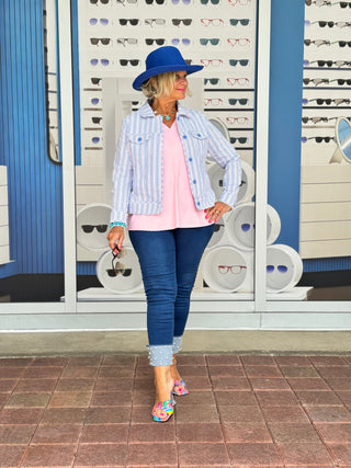 KEY WEST CANDY PASTEL SEERSUCKER JACKET