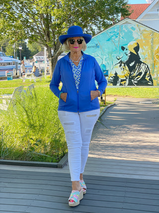 LULU-B BLU FULL ZIPPER