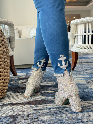 LULU-B DENIM NAVY ANCHOR DENIM