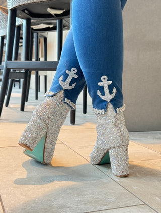 LULU-B DENIM NAVY ANCHOR DENIM