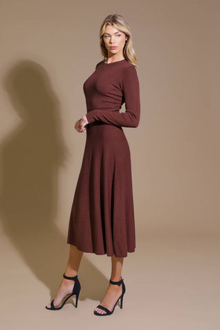 PLACE TO BE SWEATER MIDI DRESS
