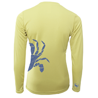 Blue Crab Wrap Women's Long Sleeve UPF 50+ Dry-Fit Shirt