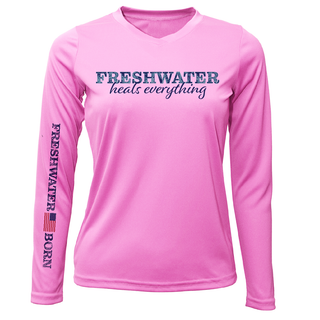 Florida Freshwater Heals Everything Women's Long Sleeve UPF 50+ Dry-Fit Shirt XXXL / Canary