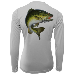 Texas Freshwater Born Largemouth Bass Women's Long Sleeve UPF 50+ Dry-Fit Shirt