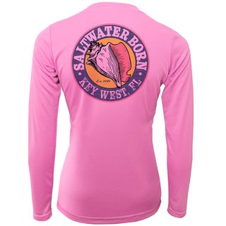 Key West, FL "Saltwater Hair...Don't Care" Long Sleeve UPF 50+ Dry-Fit Shirt