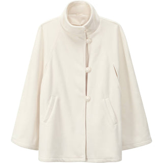 Ivory  Womens Cape Poncho Coat
