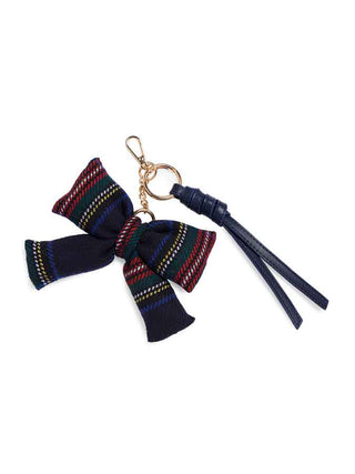 PLAID BOW BAG CHARM/KEY RING