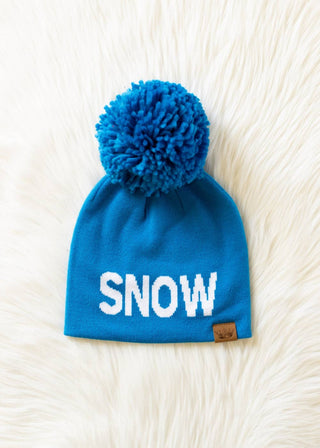 Blue Snow Pom Hat Panache Apparel Co.