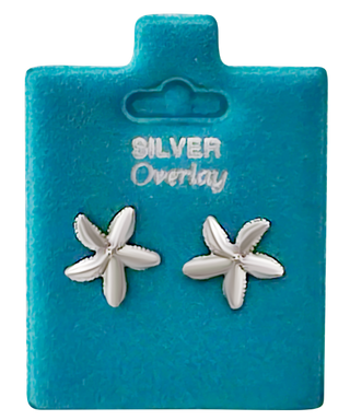 Made In USA Bumpy Starfish Stud Earrings Gold or Silver