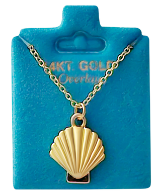 Made In USA Scallop Shell Necklace Gold or Silver