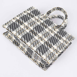 Tweed Plaid Medium Tote Bag