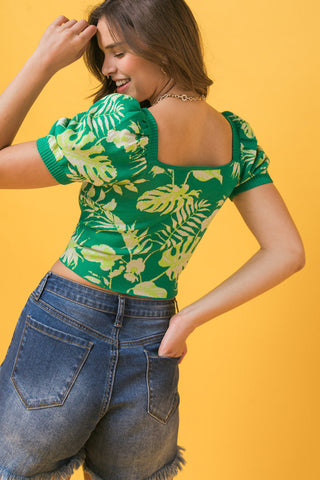 GOOD AND GONE JACQUARD SWEATER TOP