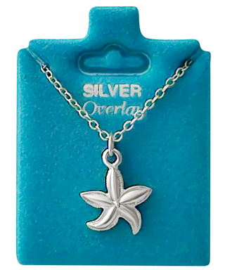 Made In USA Polished Starfish Necklace Gold or Silver