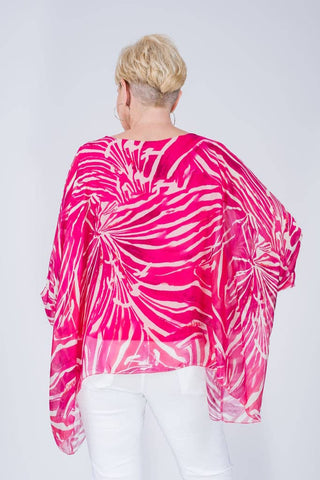 Sofia Botanika Silk Kaftan (BQ201BT) TINA Stephens Italy/Tees By Tina