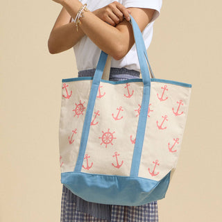 Anchor Wheel Printed Tote Bag CATHYS PLACE