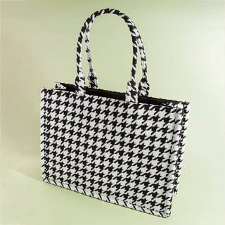 Houndstooth Tote Bag