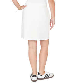 Women's WhiteFrench Terry Pull On Skort Cathys Place