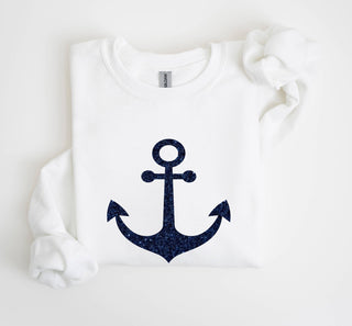Glitter anchor Sweatshirt One Nine