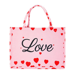 LOVE Message Heart Printed Tote Bag Sensibling Corp.