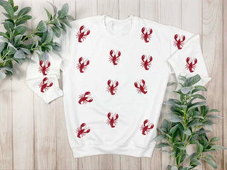 Lobsters Glitter sweatshirt/    Glitter  Beach Sweatshirt One Nine