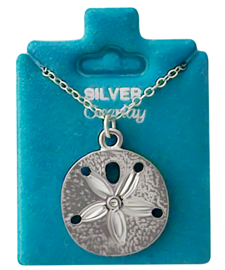 Made In USA Large Sand Dollar Necklace Gold or Silver